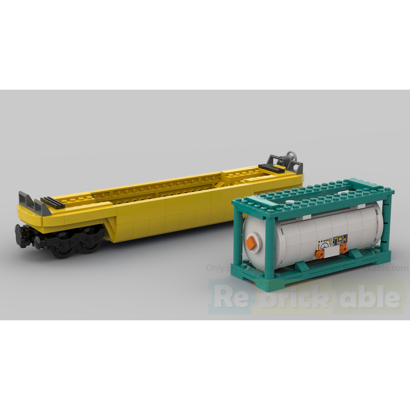 LEGO MOC-142176 TTX Container Car with a 20ft liquid container by ...