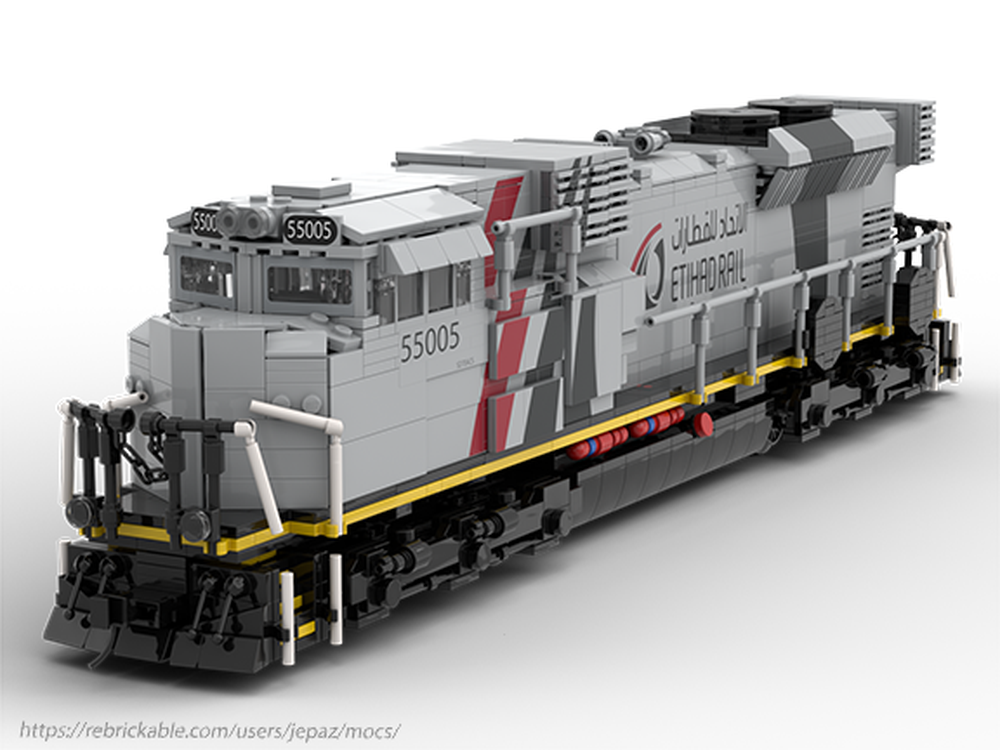 LEGO MOC SD70ACS Etihad Rail by jepaz | Rebrickable - Build with LEGO