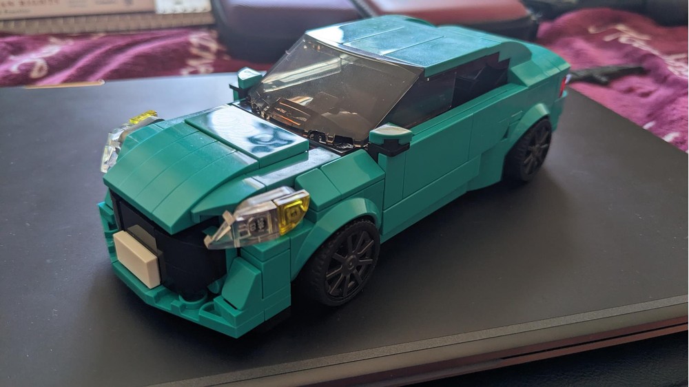 LEGO MOC 2010 Mazda 3 Sedan Teal Celestial Blue by quinjester Rebrickable Build with LEGO