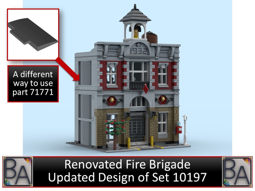 tale gennembore Sjov LEGO MOC Renovated Fire Brigade by Brick Artisan | Rebrickable - Build with  LEGO