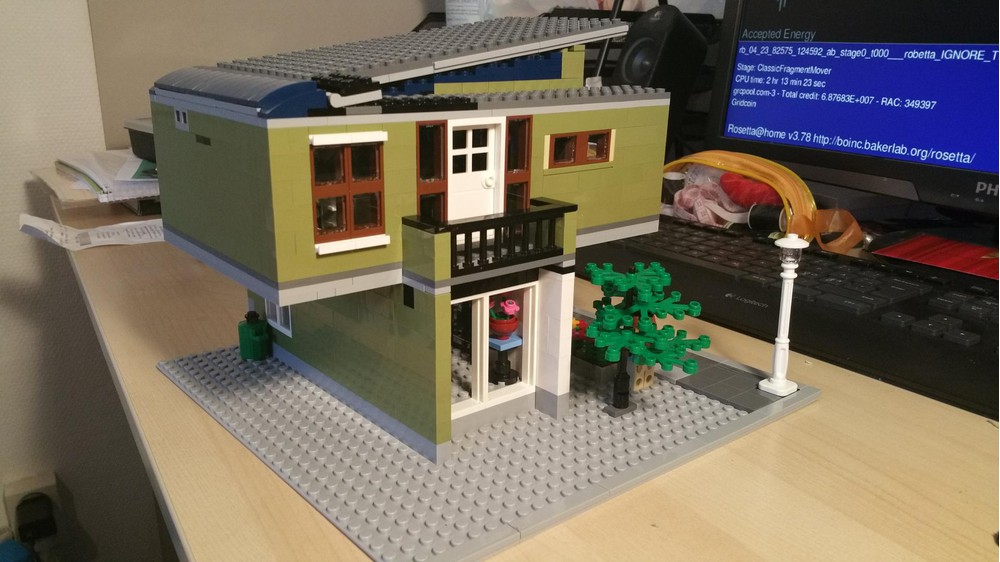 LEGO MOC 10243 - Modern House by theCroc | Rebrickable - Build with LEGO