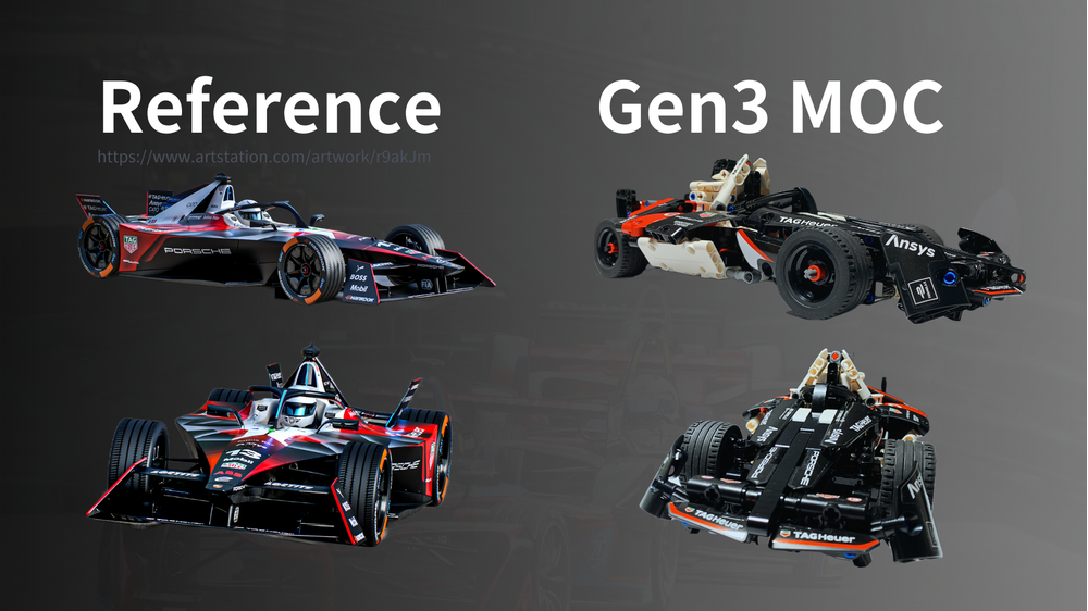 LEGO MOC Time to update 42137 Porsche Formula E 99X Electric from