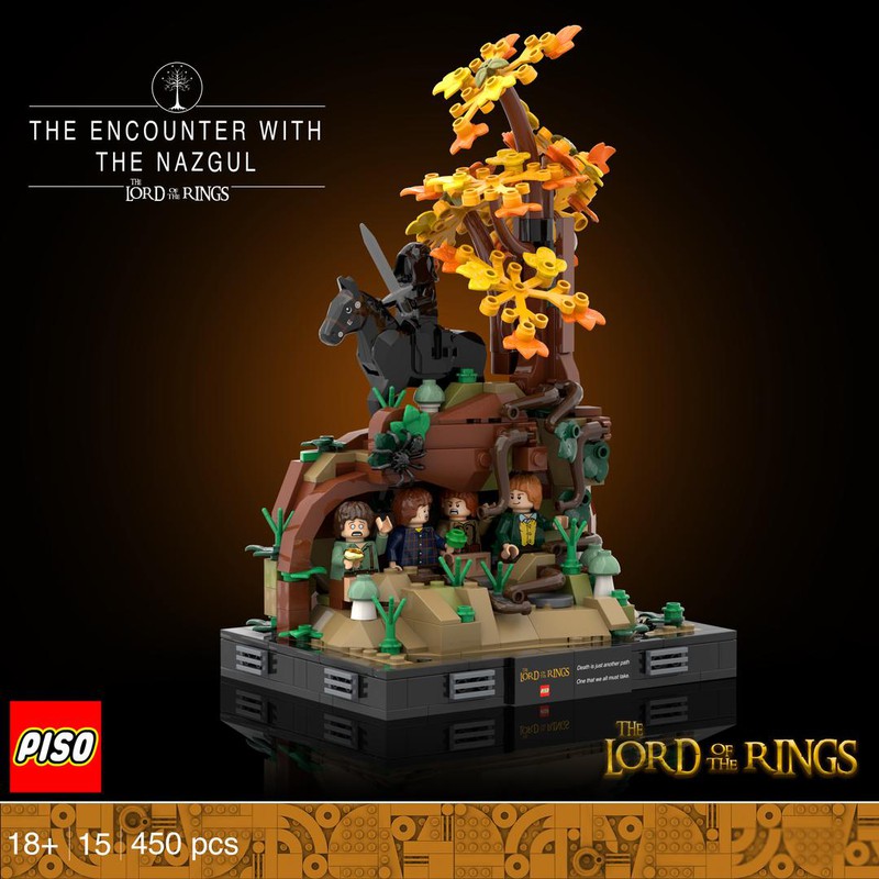 LEGO MOC Diorama Hobbit vs Nazgul by brick_piso89