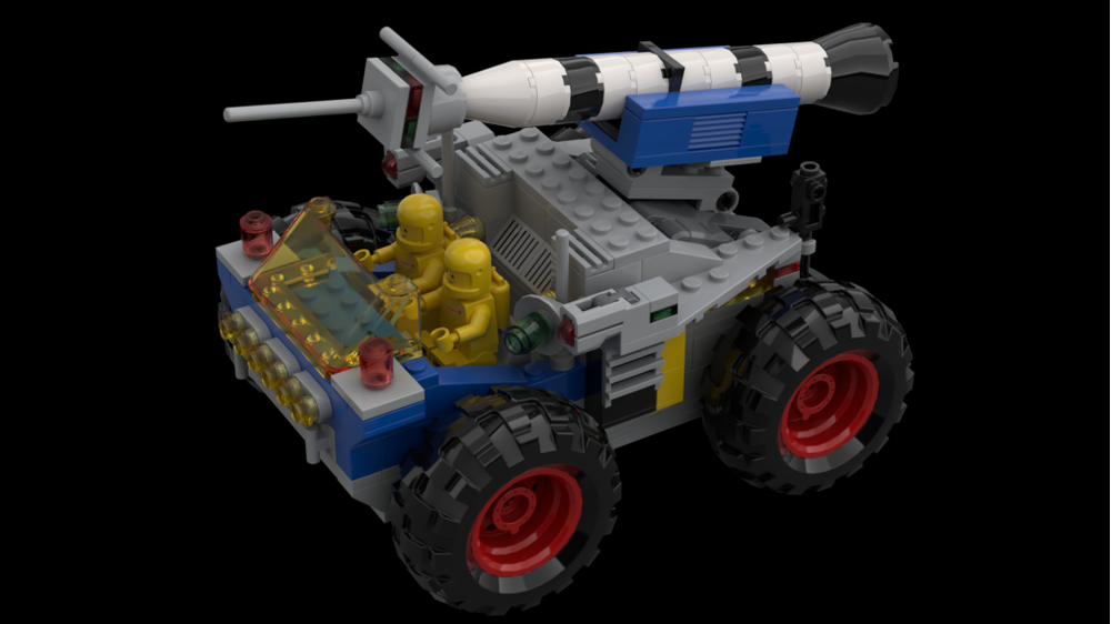LEGO MOC-143740 Classic Space Mobile Rocket Transporter (Pull-Back ...