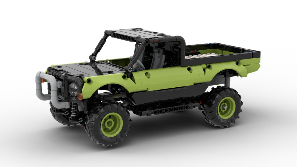 Lego Moc Light Pickup With 4x4 Chassis 2l Control+ By Stily 