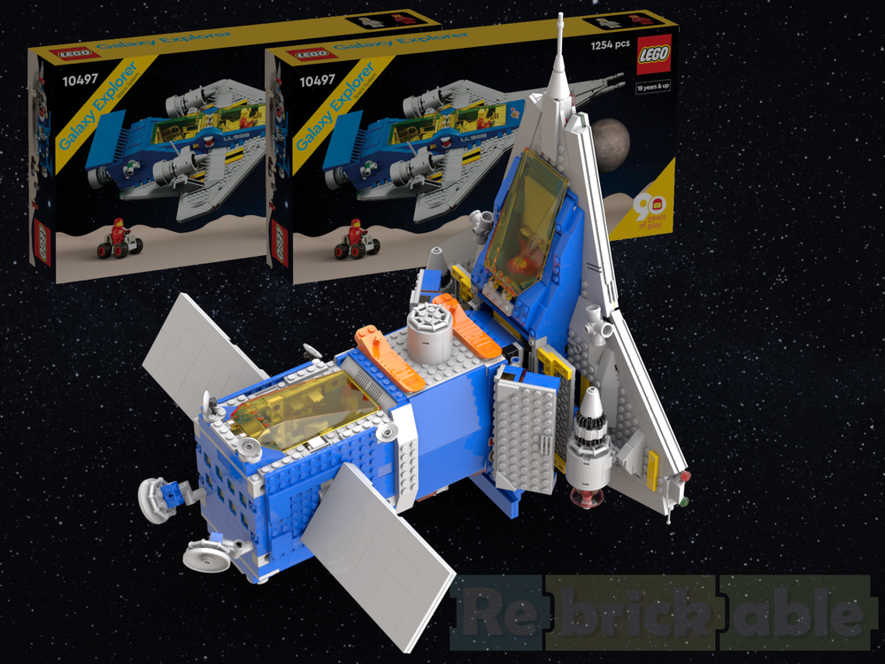 LEGO MOC Galaxy Research Station and Galaxy Shuttle from 2x Galaxy ...