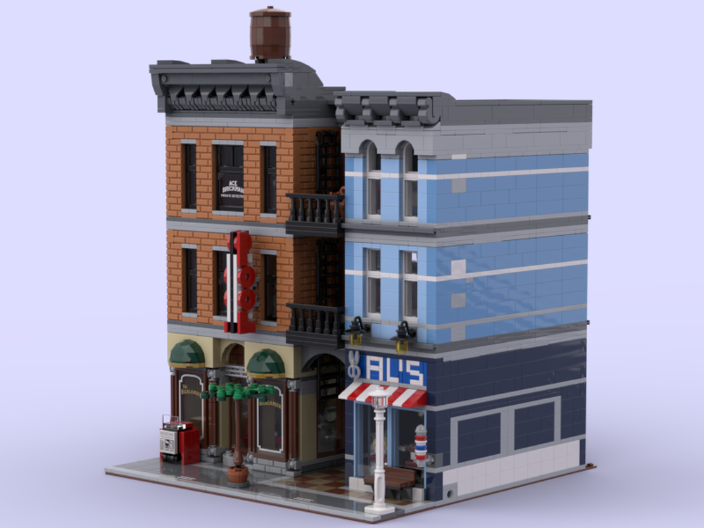 træner Korrupt fedt nok LEGO MOC 10246 Modular Detective's Office Modification (MOD) by  TheRoaringBricks | Rebrickable - Build with LEGO