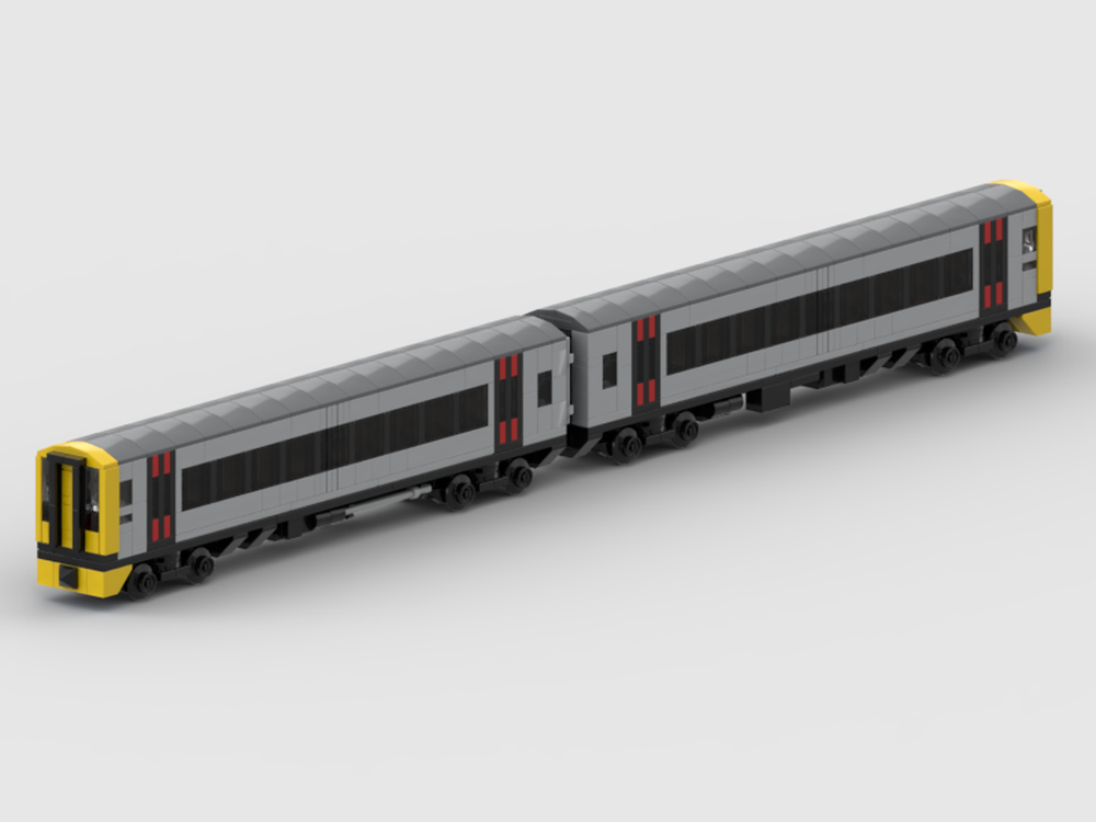 Lego Moc Class 158 2 Carriage Dmu Train In Transport For Wales Livery