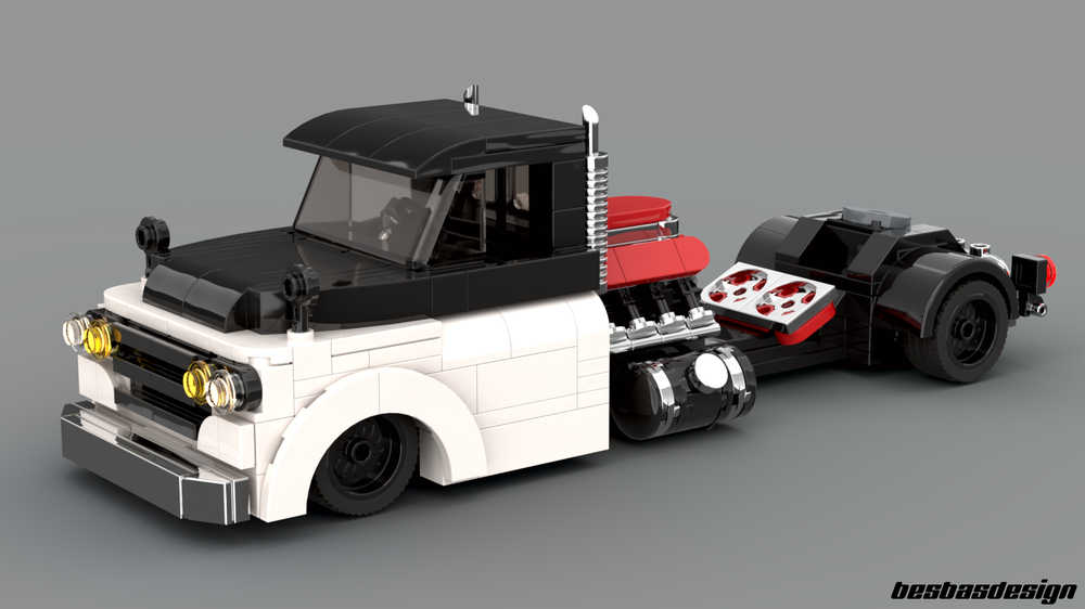 LEGO MOC Hot Rod Rig 8 wide by besbasdesign Rebrickable Build