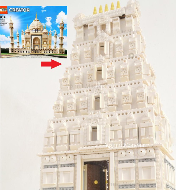 LEGO MOC Temple tower 10256 Taj Mahal Alternate by Dr. Vishnu