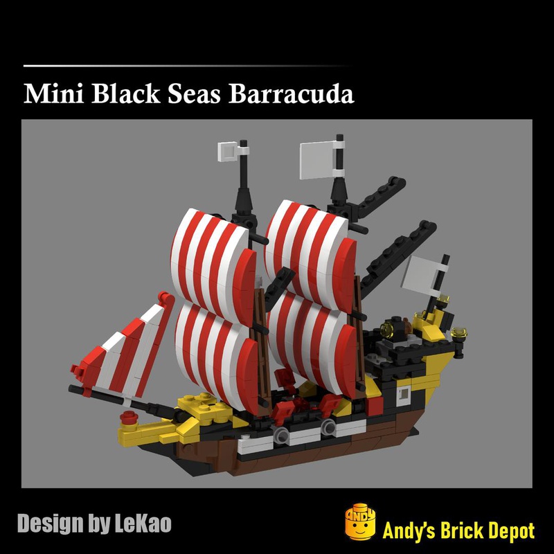 vitamin kontanter sammenhængende LEGO MOC [Mini Ships] Mini Black Seas Barracuda 6285 by andylu285 |  Rebrickable - Build with LEGO