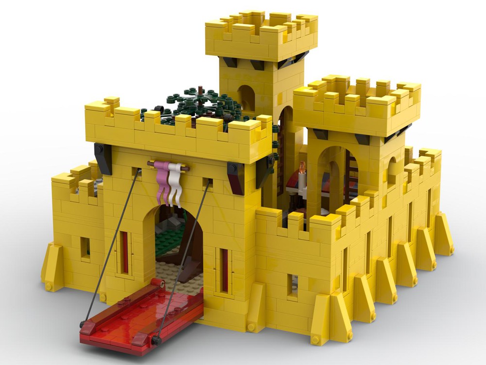 frugter Kosciuszko krokodille LEGO MOC Yellow Castle | 375 Remake by LordClimentos | Rebrickable - Build  with LEGO