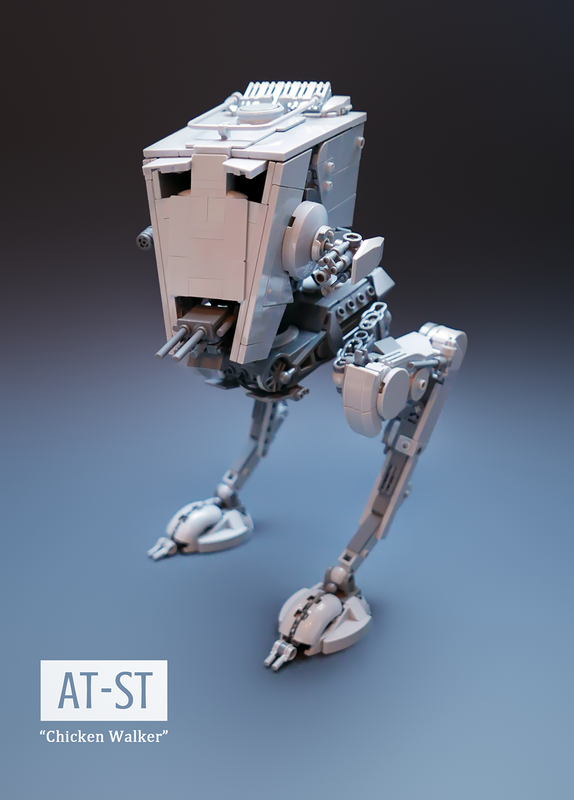 LEGO Articulated SW AT-ST ("Chicken v4.0 by gol Rebrickable - Build LEGO