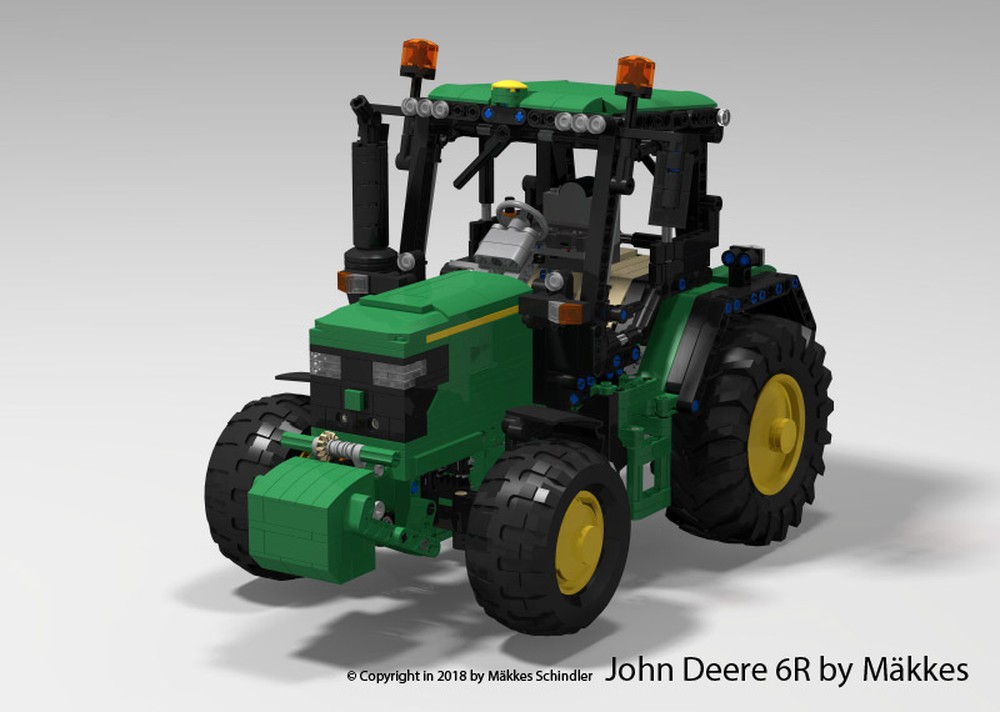 tyktflydende Hr udendørs LEGO MOC John Deere 6R Tractor by Mäkkes by Mäkkes | Rebrickable - Build  with LEGO