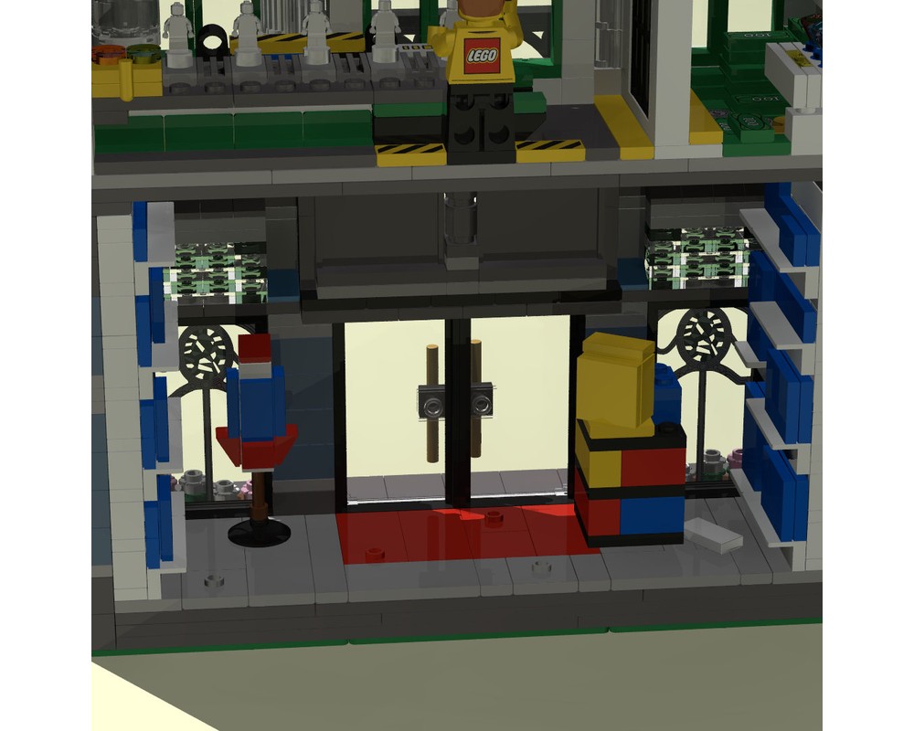 LEGO MOC Brick Bank Facade with Lego Store by Basti2 | Rebrickable ...