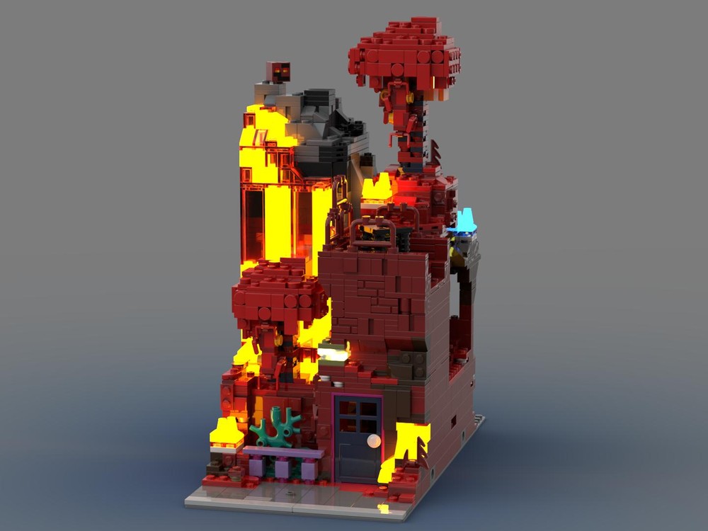 LEGO MOC-146379 Nether Modular Building- Crimson Forest by Penguins and ...