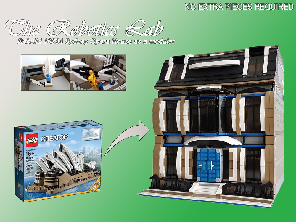 LEGO MOC The Robotics Lab (10234 Opera House Alternate Model Modular) by Huaojozu | Rebrickable - Build LEGO