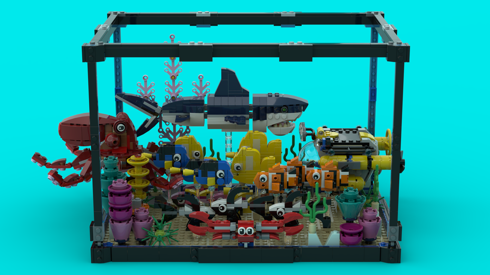 LEGO MOC Big Fish Tank Remix by Teki