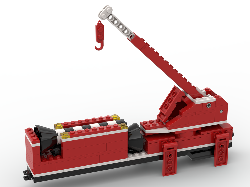 LEGO MOC Monorail Construction and Maintenance Vehicle v2 (Red) by paulvdb | Rebrickable - Build 