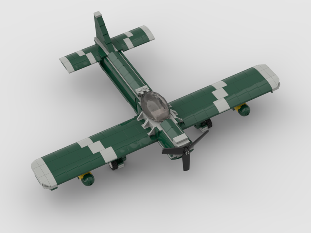 LEGO MOC army propeller plane by cabob_133 | Rebrickable - Build with LEGO