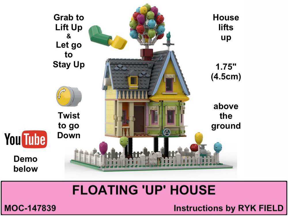 LEGO MOC Modular Up House - Modification of Set 43217 by Brick Artisan
