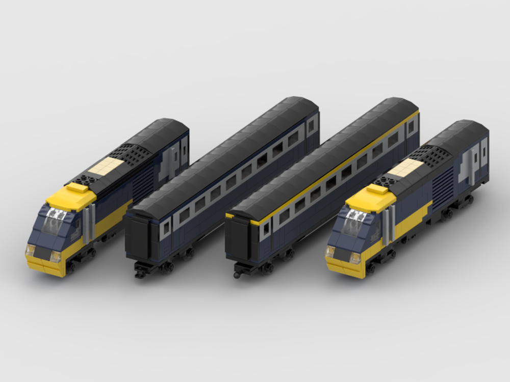 Ti klynke heroin LEGO MOC Intercity 125 HST Set - Two Class 43 Power Cars & Two MK3  Carriages - 4 Studs Wide by Andy Ps Bricks | Rebrickable - Build with LEGO