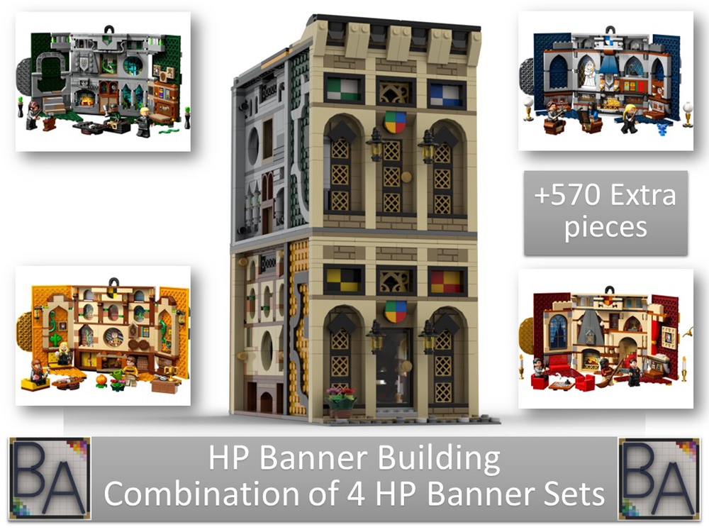 LEGO MOC HP Banner Bldg - Combination of Sets 76409, 76410, 76411 & 76412  by Brick Artisan