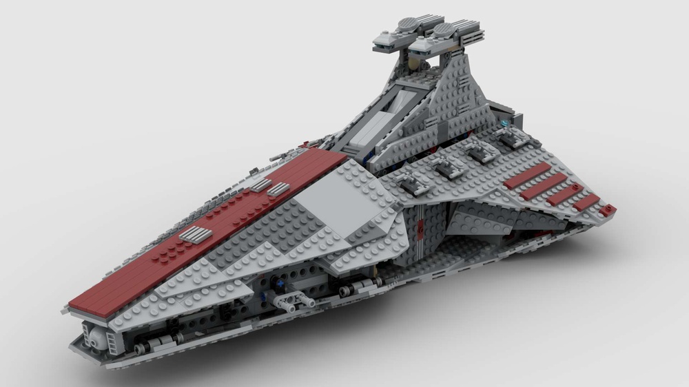 Star Wars MOC Venator Class Republic Attack Cruiser Bricks Toy