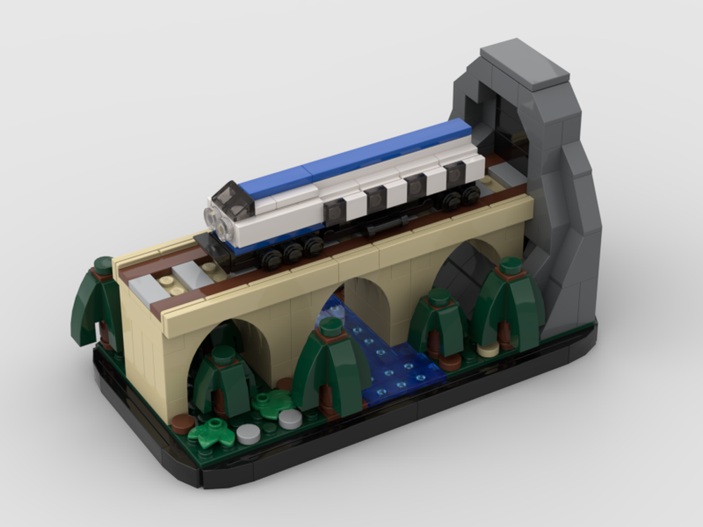 Lego Moc Train Bridge By Andrei8659 Rebrickable Build With Lego