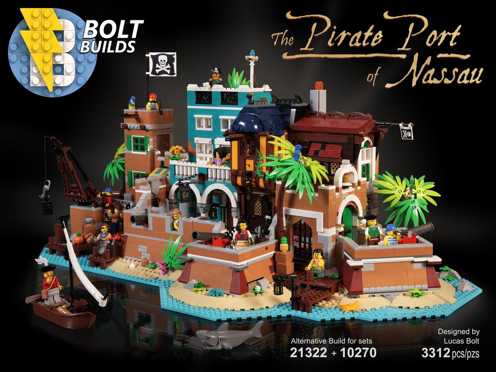 LEGO MOC The Pirate Port of Nassau by BoltBuilds