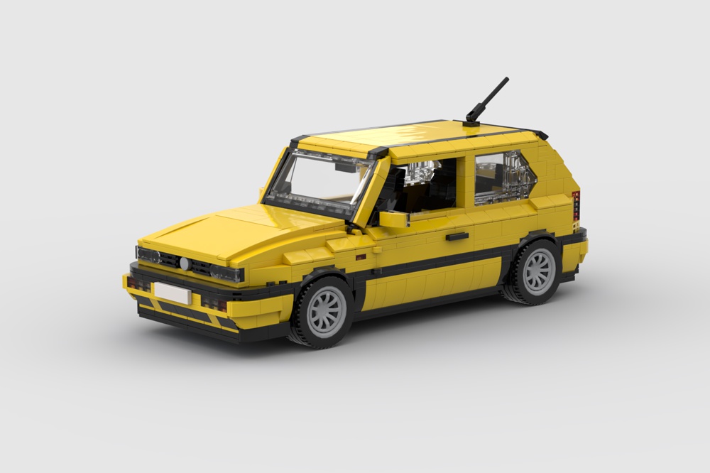 LEGO MOC VW Golf MK3 GTI / VR6 Yellow by Brixxbert