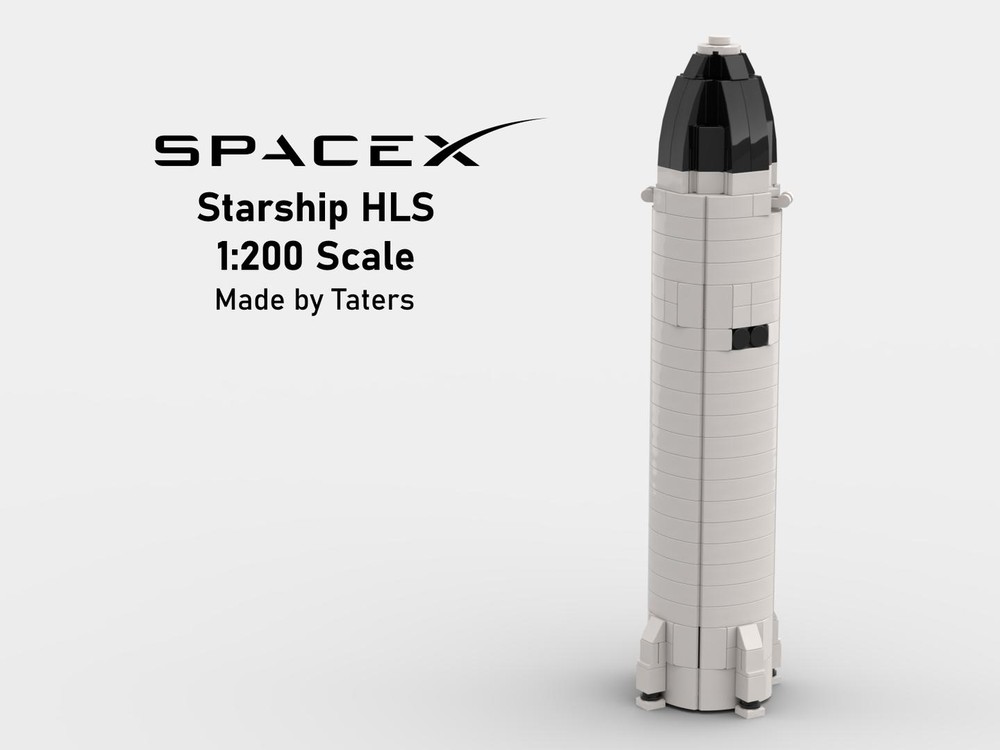 LEGO MOC SpaceX Starship HLS by Taters Rebrickable Build with LEGO