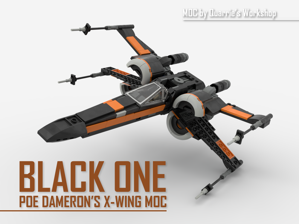 Lego poe dameron x best sale wing black