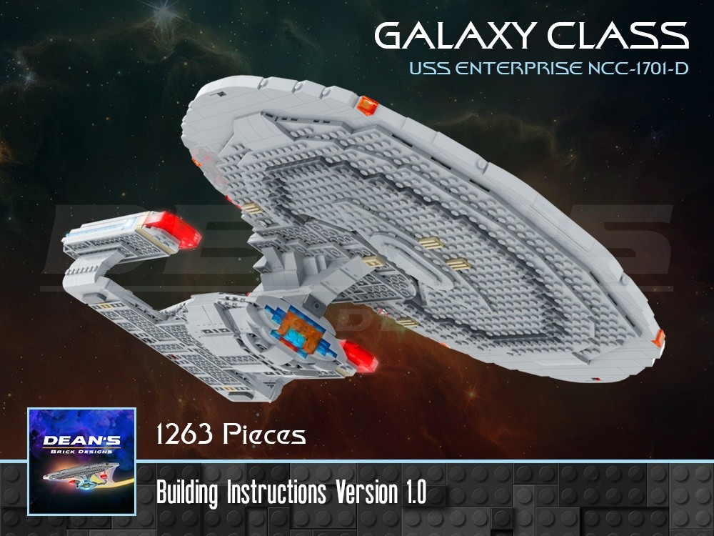 LEGO MOC Galaxy Class Class Starship - Star Trek The Next