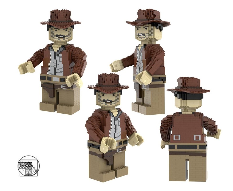 LEGO MOC-150257 Maxi figure Indiana Jones by Bricksculpture.net ...