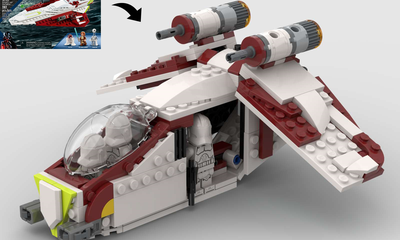 Republic Gunship Midi Scale - Alternate Build of 75333 Obi-Wan's Starfighter