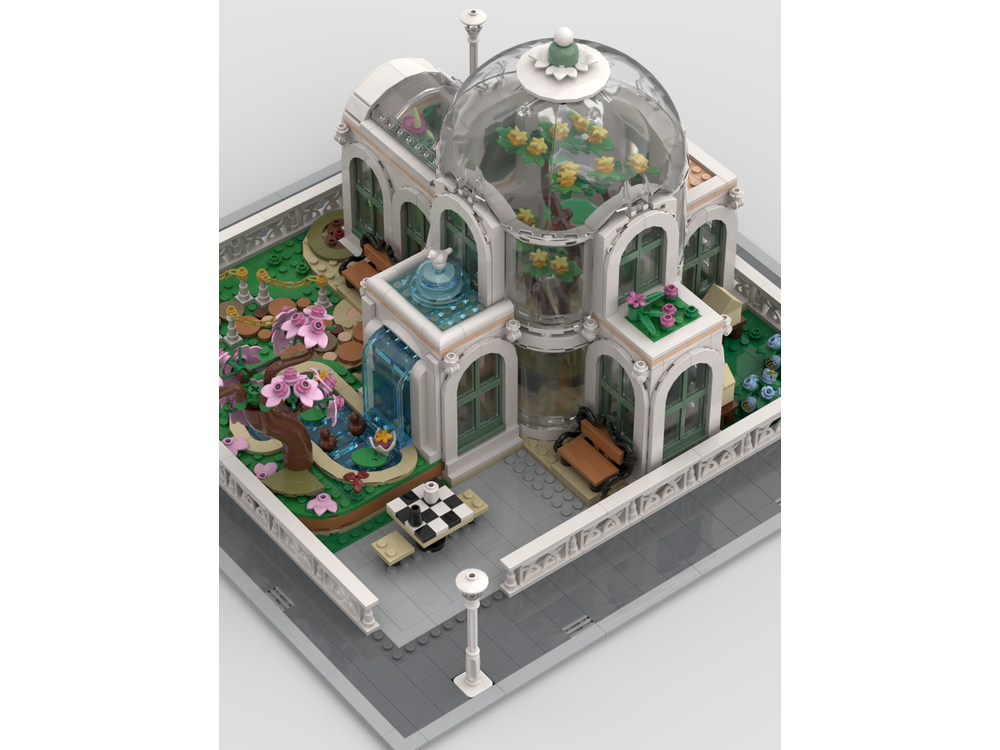 LEGO MOC Botanical Gardens Central Modular by KTBrickworks LEGO MOC Botanical Gardens Central Modular by KTBrickworks