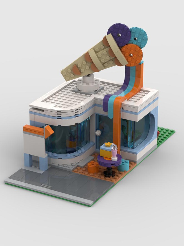 Lego Moc Ice Cream Shop Modular By Ktbrickworks | Rebrickable - Build With  Lego