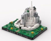 Microscale Minas Tirith by Koen Zwanenburg : r/lego