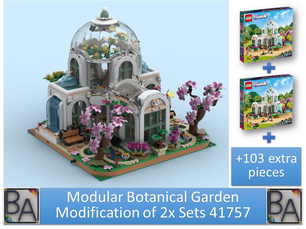 LEGO MOC Modular Botanical Garden - Modification of 2x Sets 41757