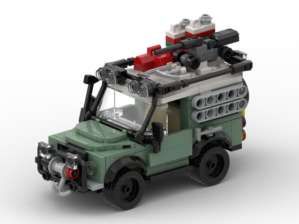 LEGO MOC 40650 Land Rover Classic Defender - Minifigure | Sand Green by magan | Rebrickable - Build with LEGO