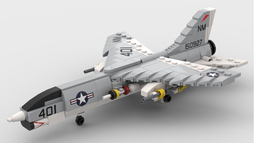LEGO MOC-151000 1:72 Scale F-8E Crusader by HandSolo99