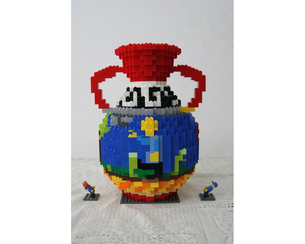 LEGO MOC Decorated Vase by LegoOri Rebrickable Build with LEGO