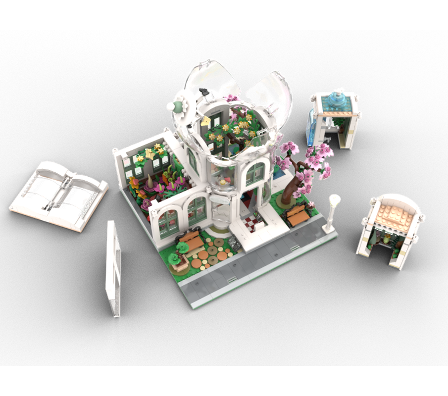 LEGO MOC Double Botanical Garden Modular by Jhobbs