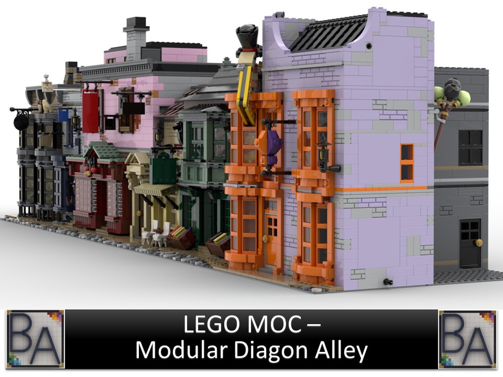 LEGO MOC Modular Diagon Alley by Brick Artisan Rebrickable Build with LEGO