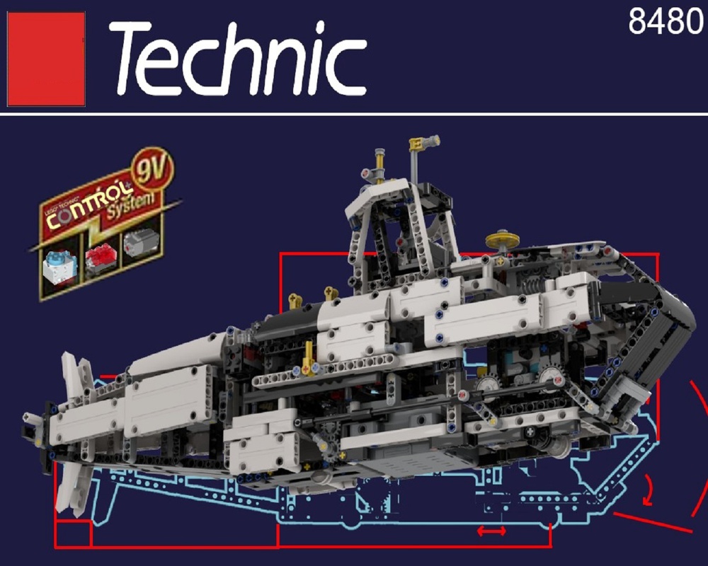 LEGO MOC Submarine - 8480 model B by msk6003 | - Build LEGO
