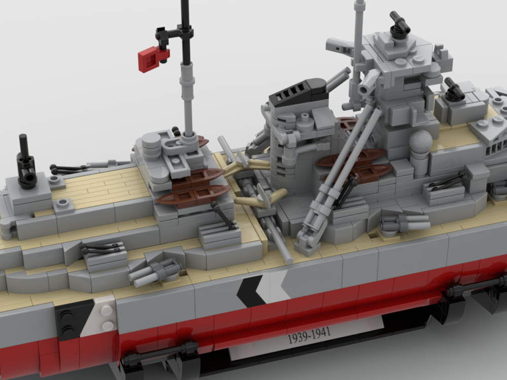 LEGO MOC KMS Bismarck by BrickAddiction | Rebrickable - Build with LEGO