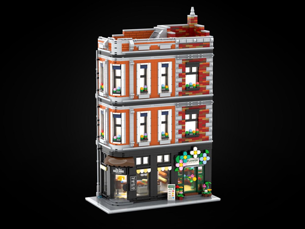 Lego Moc Bakery And Flower Shop By Pribri Rebrickable Build With Lego