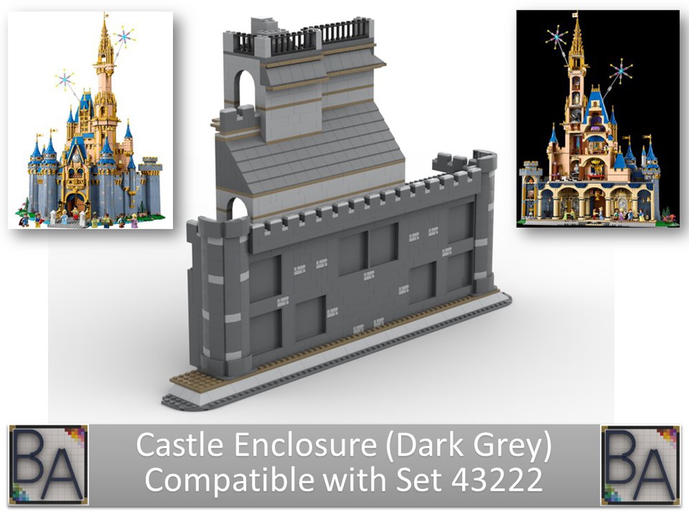 LEGO MOC Set 43222 Castle Enclosure (Dark Grey) by Brick Artisan