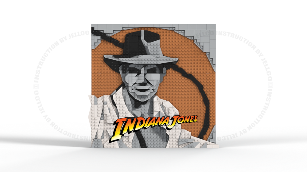 LEGO MOC-152256 Micro Indiana_Jones Graphic Art Poster by jellco ...